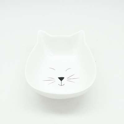 Whole Sale Pet Feeding Bowl Cat Shape Ceramic Pet Bowl