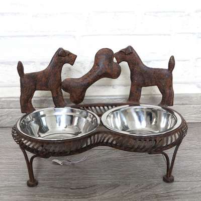 Wholesale High Quality Pet Feeding Bowl Metal Holder Metal Pet Bowl