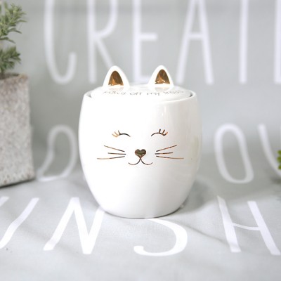 Quality Pet Supplies White Cat Ceramic Jar