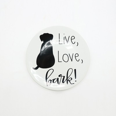 Whole Sale Dog Picture Love Wording Ceramic Plate