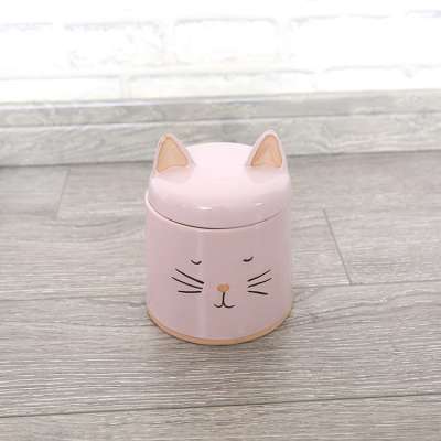 Whole Sale Pet Supplies Three Sizes Ceramic Cat Shaped Container