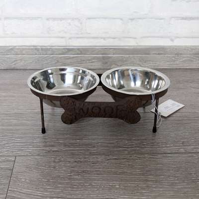 Wholesale Woof Pet Feeding Bowl Metal Holder Metal Pet Bowl