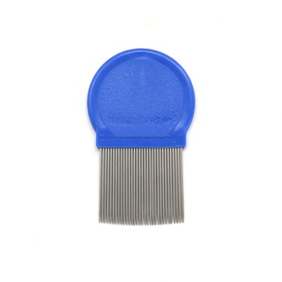 Pet Cleaning Grooming Blue Stainless Flea Comb 3.12" For All Breeds Dogs Cats